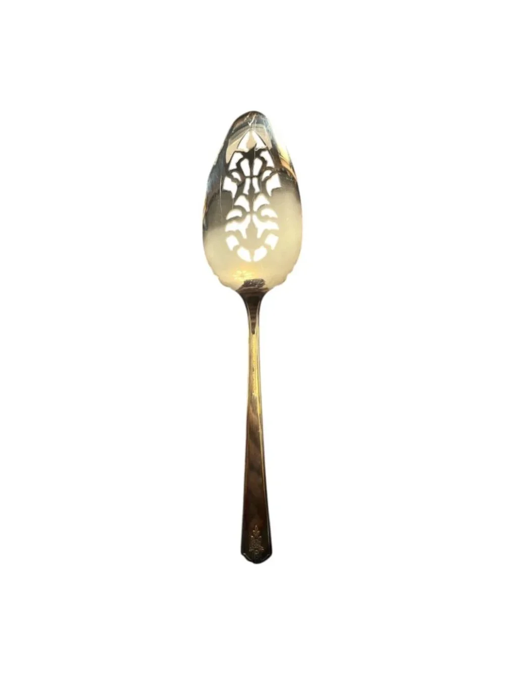 Vintage Oneida Community Par Plate Pie Server Pierced Floral Silverplate Flatwar